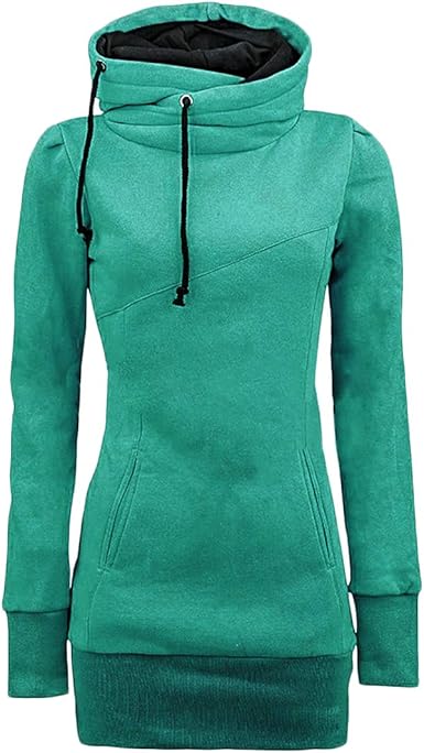 high collar hoodie women's