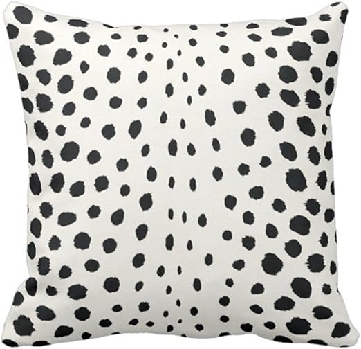 Amazon Com Emvency Throw Pillow Cover Cute Leopard Chic Black