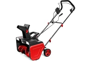 Brushless Electric Snow Shovel with Wheels, 20 Inch Cordless Snow Blower, Powerful Snow Thrower Directional Plate for Patio, 