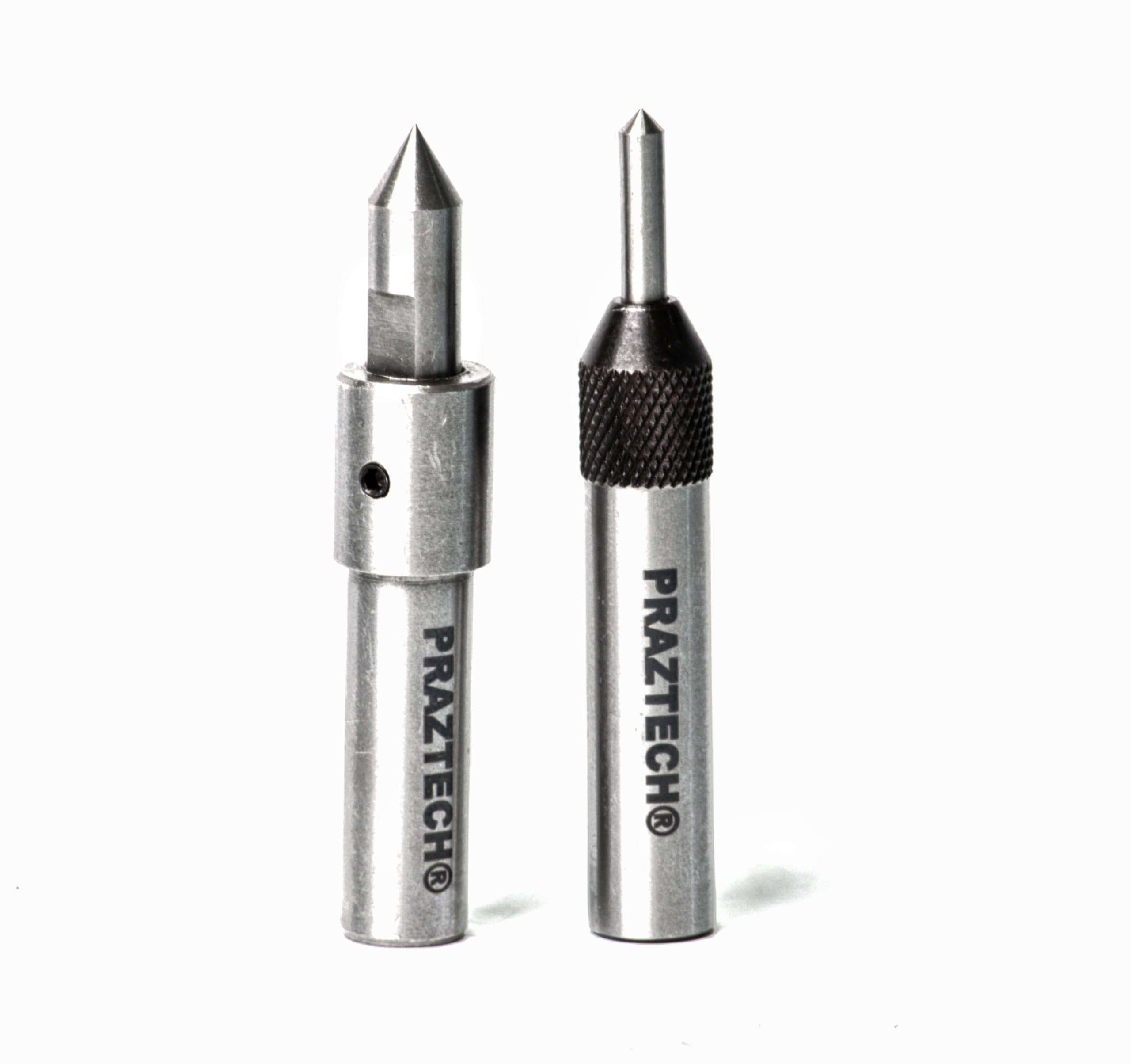 PRAZTECH® Set of 2 Spring Center Tap Guide Tool to Align Tap for Threading Lathe Mill Jig Bore | Precise | Hardened Alloy Steel Made | Tapping Application Made Easy