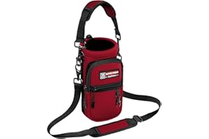NATURE PIONEOR Water Bottle Holder with Strap,Water Bottle Carrier Bag Sling Sleeve with Adjustable Shoulder Strap & Handle and Large Phone Pocket for Walking,Hiking,Travelling for 25oz/32oz/40oz/64oz