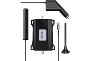 GAGBK Car Cell Phone Booster, Car Cell Booster on Band 12/13/17 RV Signal Booster for 5G 4G LTE 3G for All U.S.Carriers AT&T Verizon, RV Cell Booster Car Cellphone Booster for Car Vehicle RV Truck