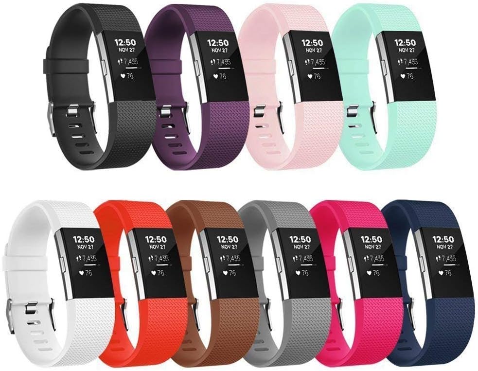 AdePoy Fitbit Charge 2 Correa, Soft TPU Adjustable Fitness Banda de Reemplazo Fitness Correa para Fitbit Charge 2