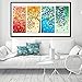 Awakingdemi 5D DIY Full Diamond Painting Colorful Tree Embroidery Paint Cross Stitch Craft for Wall Decoration Home Decor 35X18inch