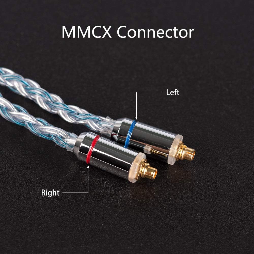 Silver Plated OFC MMCX Cable With Mic & Remote – For Shure SE535, SE846 & Universal IEMs