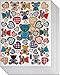Jazzstick 350 Glitter Teddy Bear & Heart Decal Sticker Value Pack 10 sheet 09A07