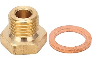 1/8" NPT to M14 x 1.5 Male Thread Temperature Sensor Adapter, Universal Coolant Temperature Sender Adapter for Auto Modificat