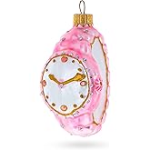 Elegant Pink Wristwatch Glass Christmas Ornament