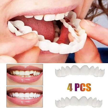 Qqwl Zahnersatz Provisorischer Ober Und Unterkiefer Sofortiges Lacheln Perfekte Zahnprothese Naturlich Neue Bequeme Whitening Aufkleber Zahne Prothese Zahne Top Cosmetic Furnier Amazon De Kuche Haushalt