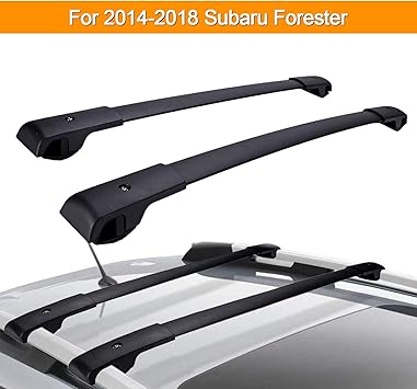 Amazon Com Auxmart Roof Rack Cross Bars Fit For Subaru Forester 2014 2015 2016 2017 2018 Black Rooftop Luggage Rack Rail Replacement Aluminum Cargo Carrier Bars Automotive