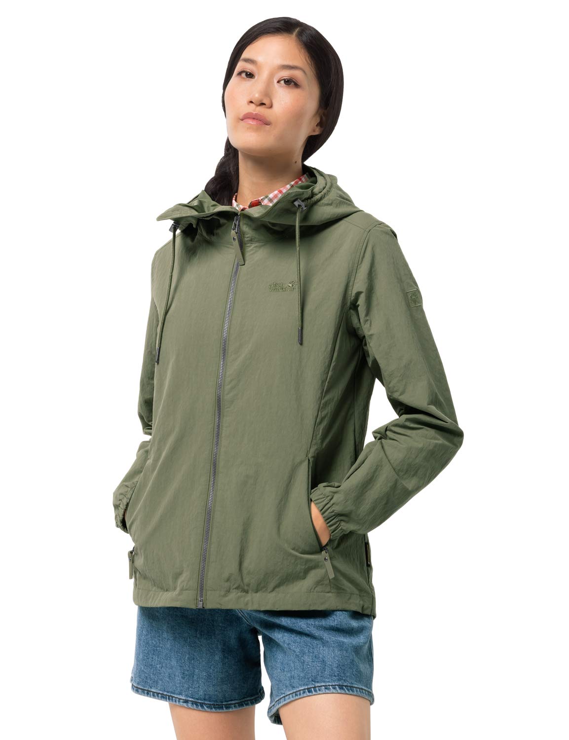 Jack Wolfskin Women's Lakeside W Athletic-Soft-Shell-Jackets, Light Moss, XS