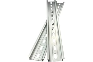 Shopcorp 2 Pieces DIN Rail Slotted Aluminum 12" Inches Long 35mm Width