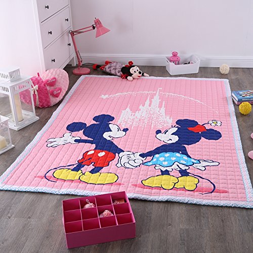 Disney Mickey And Minnie Mouse Pink Play Rug Kids Mat 4 7ft