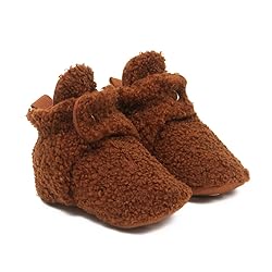 Robeez Baby Snap Booties, Ginger Sherpa, 6-12 months