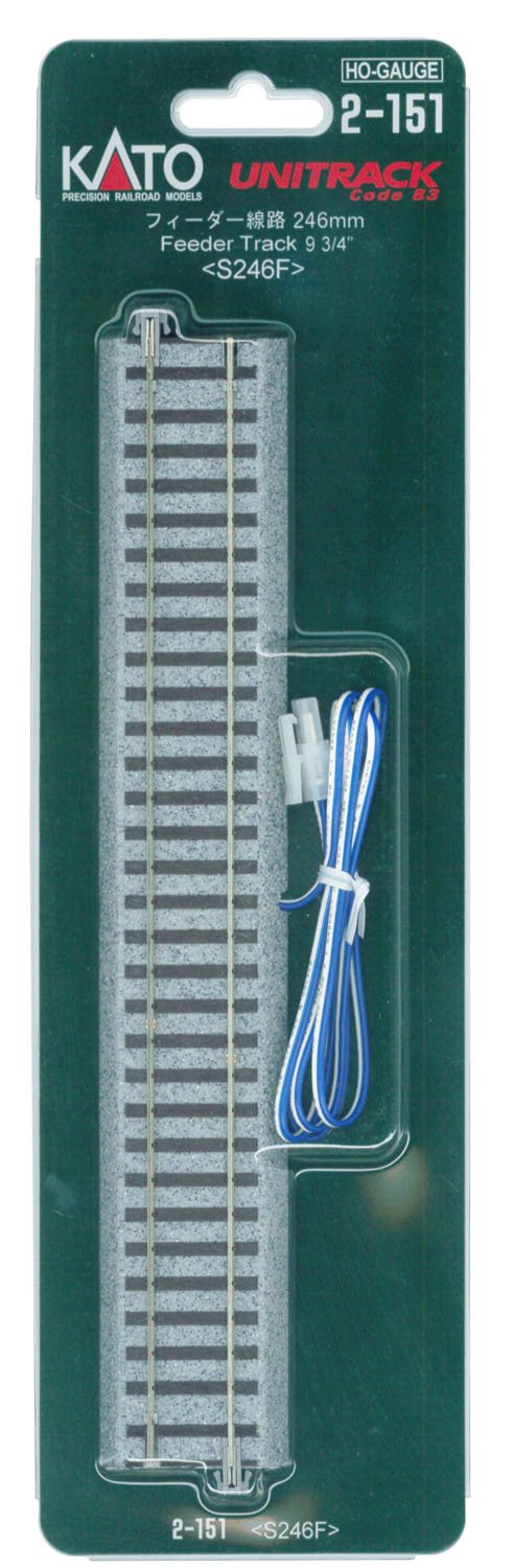Kato Unitrack (S246F) Straight Feeder Track 246mm HO Gauge 2-151