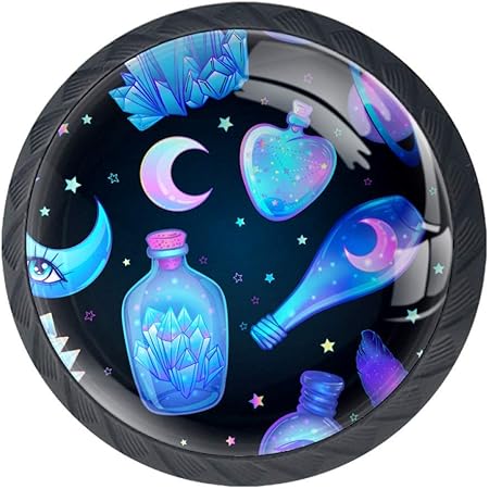 Botellas Misteriosas Luna Púrpura 4 Piezas Perilla del Cajón del