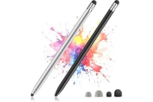 2 Pack Stylus Pens for Touch Screens, High Sensitivity Precision Capacitive Stylus Pen Compatible with iPad iPhone Samsung Ta