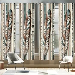 Ambesonne Bohemian Window Curtains Pack of 2, Bold