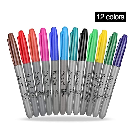 12PCs Body Art Pens Anself 12 colors Tattoo Skin Marker
