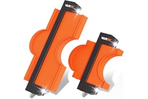 VARSK Contour Gauge Profile Tool with Light 5+10 Inch - Super Duplicator Shape and Outline Tool, Gifts for Men Dad Him, Cool Gadgets for Men DIY Handyman, Home Improvement Measuring Woodworking Tools
