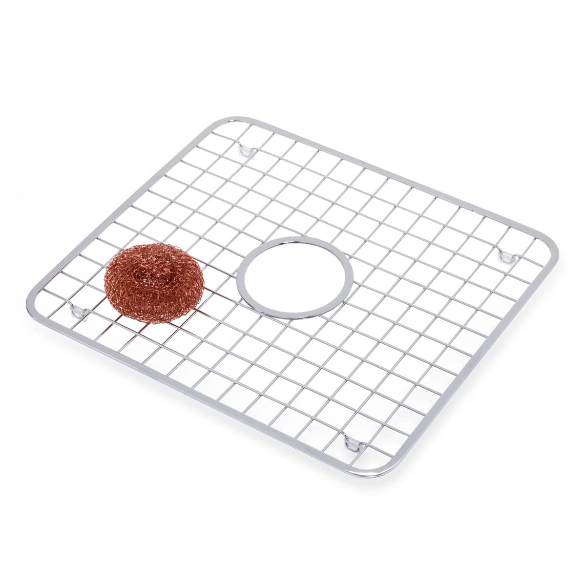 Photo 1 of  12.8" long x 11" wide** iDesign Stainless Steel Sink Grid for Kitchen Sink with Center Drain - Polished