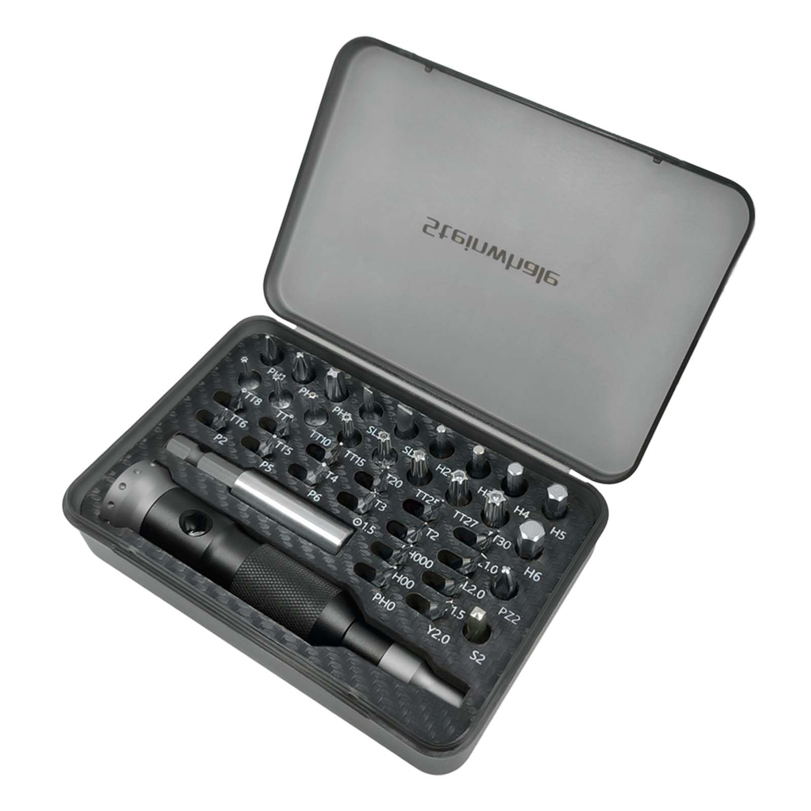 Steinwhale 39-in-1 Screwdriver Set with T-Handle - Sliding Bearing Aluminium Handle, Magnetic S2 Steel Bits (1/4 Inch and 4 mm), Ideal for Household and Electronic Repairs