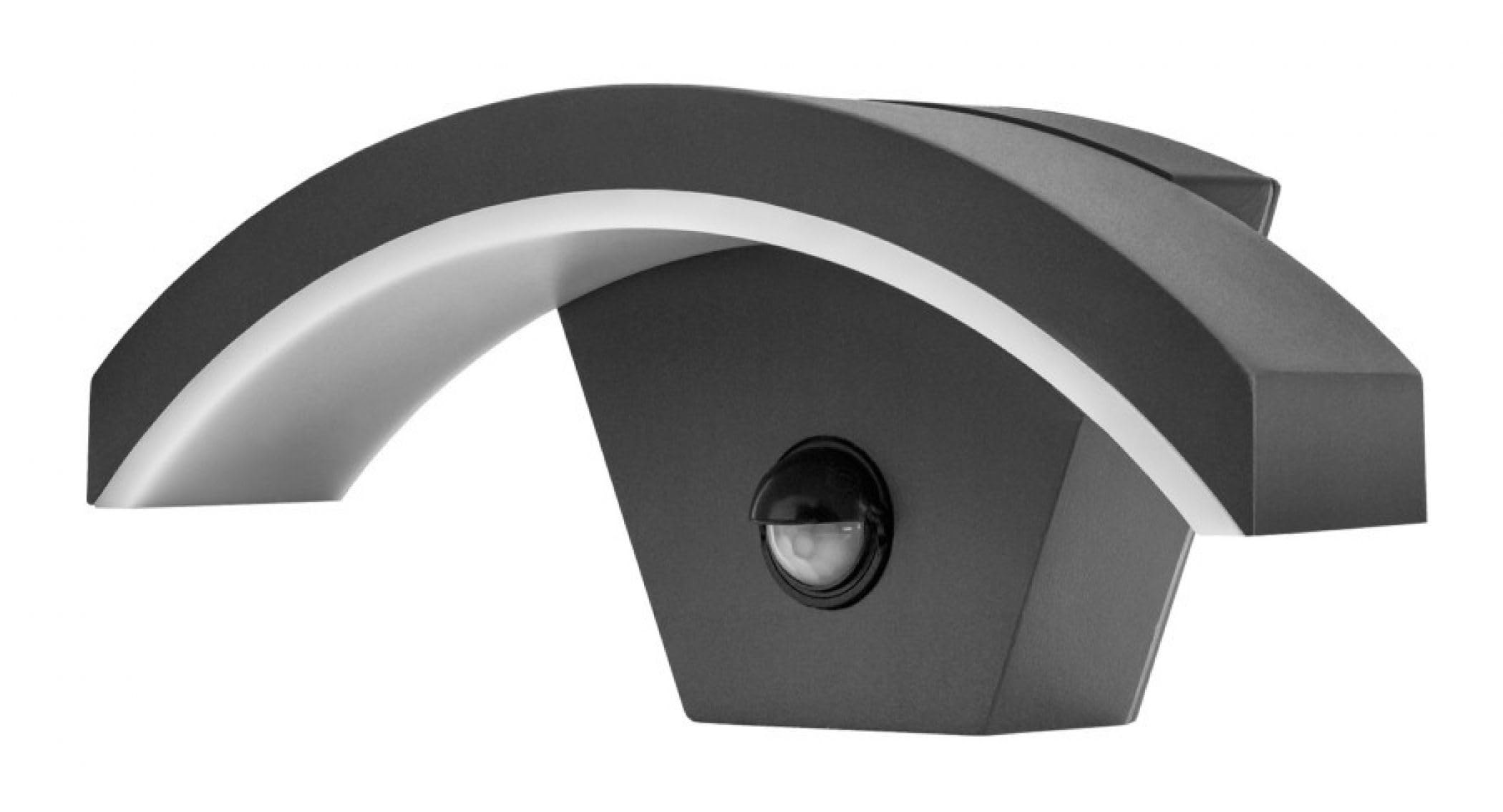 Integral Led Outdoor Curve Wall Light 7.1W 4000K 420lm IP54 with Integrated PIR Sensor