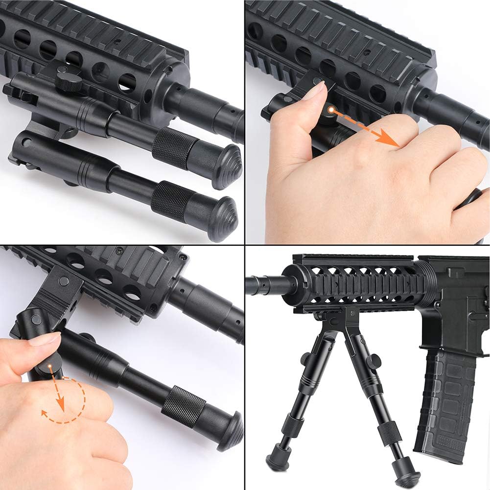 Feyachi 3 in 1 Tactical Riflebipod + Rail Mount Adapter + Barrel Clamp Adjustable Height from 6.5" to 7.0" for Hunting : Sports & Outdoors