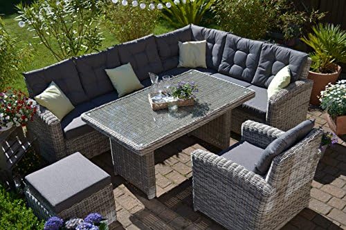 Bomey ratán sintético Muebles de Jardín Set I (4 piezas) Manhattan I