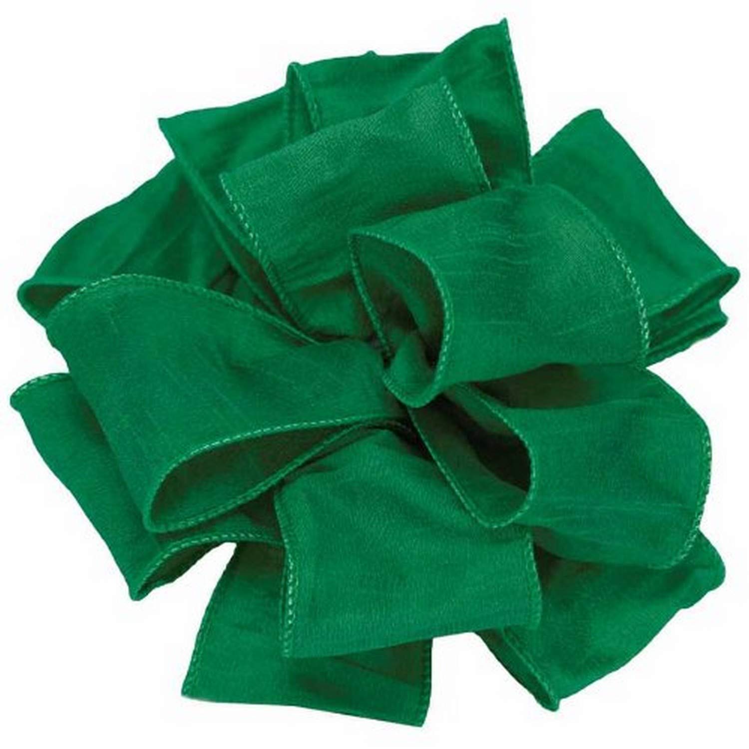 Offray Anisha Wired Edge Ribbon, 2-1/2-Inch by 10-Yard, Forest Green
