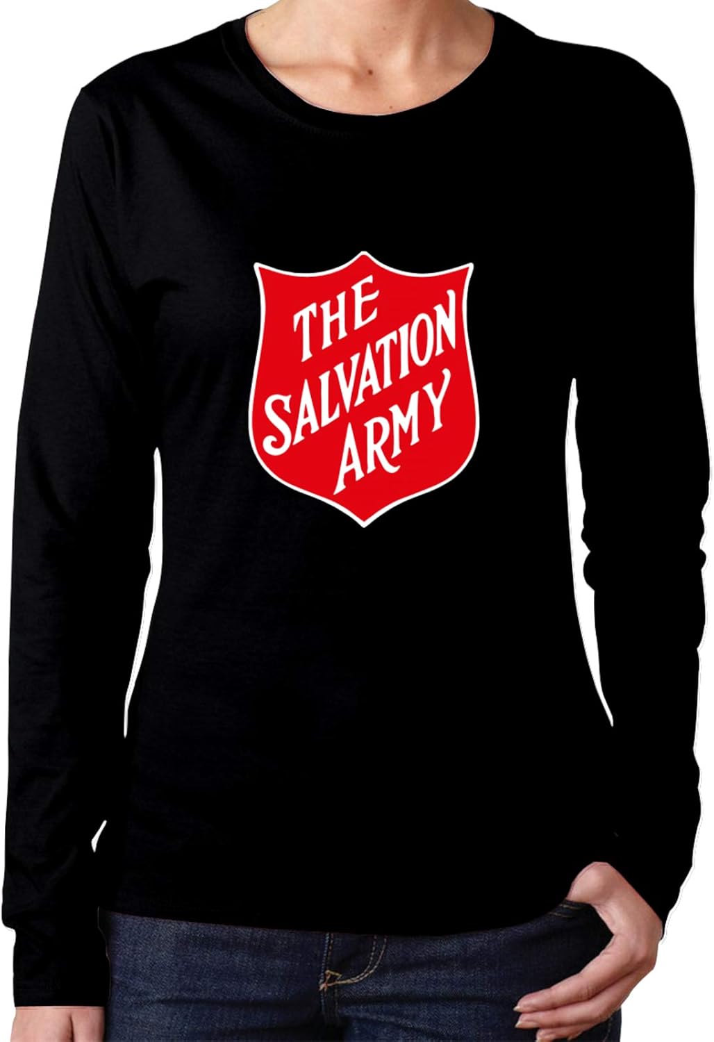 FNNMRTSJ The Salvation Army Women's T Shirt Long Sleeve Crew Neck Tee