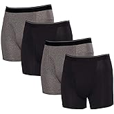 Kirkland Signature Men's Boxer Brief, 4-Pack - Black-Gray Large