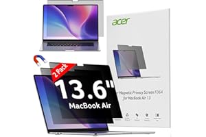 acer [2 Pack] Laptop Privacy Screen for MacBook Air 13 Inch (2022-2025 M1,M2,M3,M4), Eye Protection Anti Spy/Glare Blue Light