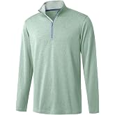 M MAELREG Quarter Zip Golf Pullover Men Dry Fit Long Sleeve Performance Wicking Mock Neck 1/4 Zip Pullover Mens Sweatshirt