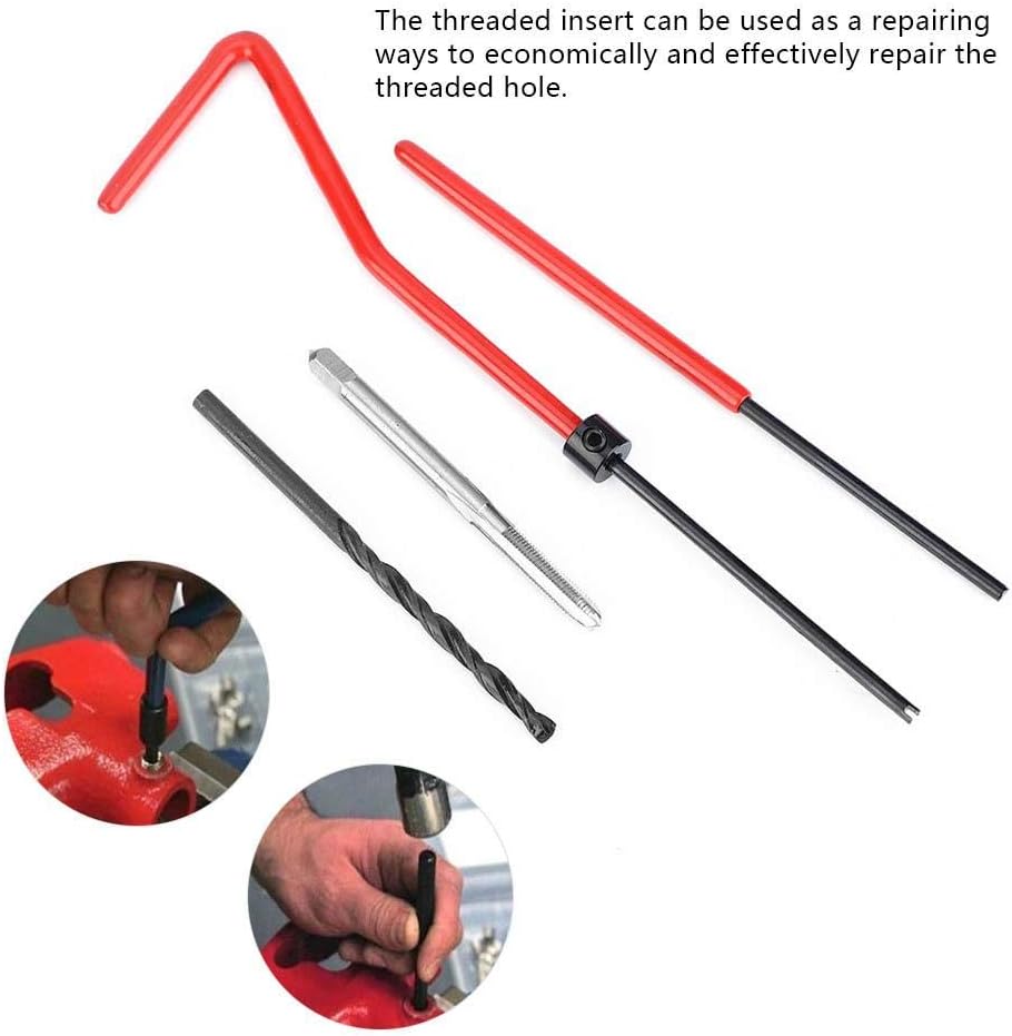 30Pcs M3 x 0.5 Thread Repair Kit Thread Sleeve Screw Thread Repairing Kit Stainless Steel Female Thread Repairing Accessory Assortment Kit Threaded Insert Tool - Image 5
