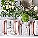Aneco 60 Pack 7 Inches Rose Gold Foil Paper Plates Disposable Square Plates for Anniversary, Wedding, Birthday Party Supplies (7 inch)