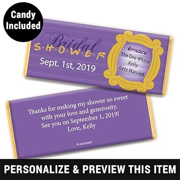 Amazon Com Personalized Bridal Shower Candy Friends Themed