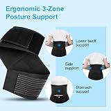ACWOO Lower Back Support Belt Lumbar Brace with 6 Stays Size Small view 8