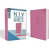 NIV, Value Thinline Bible, Large Print, Leathersoft, Pink, Comfort Print