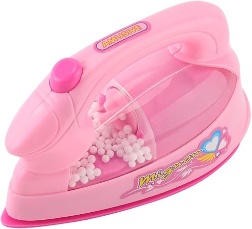 Amazon Asixx 子供用 ミニアイロン プラスチック製 おもちゃ 家具おもちゃ 電動 玩具 ままごと ピンク 家具 おもちゃ