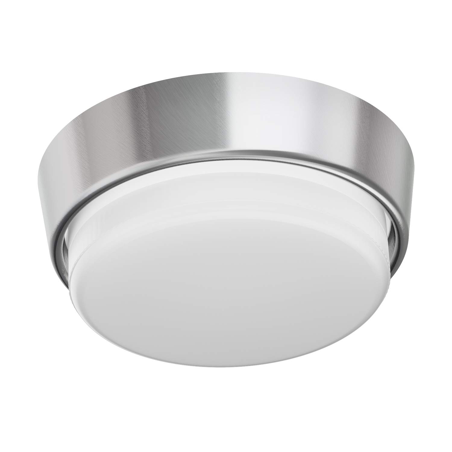 ledscom.de GX53 lamp Socket INEL Chrome matt Round 90mm Ø incl. LED lamp 6,2W 509lm Warm-White
