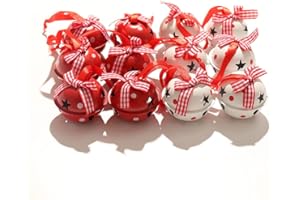 Zsail Christmas Jingle Bells 12 Pcs Craft Bells Christmas Bells with Snowflake for Christmas Party Christmas Tree Wreath Ornaments Holiday DIY Decorations