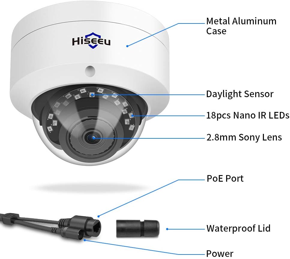 5MP PoE Dome Security Camera System POE Security Camera System