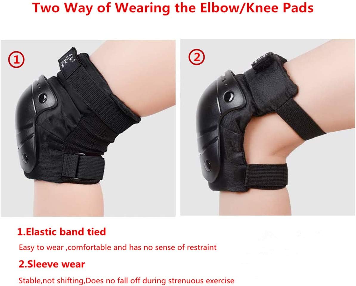 Kids Protective Gear, Knee Pads Elbow Pads Wrist Guards 3 in 1 Set for Inline Roller Skating Biking Cycling Sports Safe Guard : Sports & Outdoors