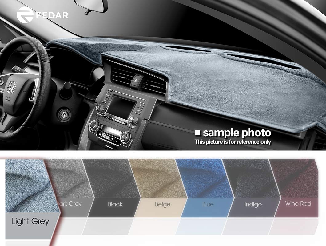 Fedar For 2000-2005 Chrysler PT Cruiser Dashboard Cover Mat Pad-Light Grey-Light Grey