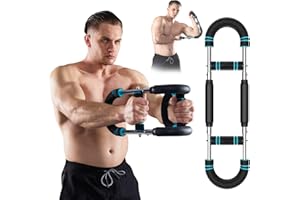 HOTWAVE Twister Arm Exerciser,Adjustable Spring Workout Bar, Forearm Triceps Chest Enhanced Exercise Strengthener,Portable Home Fitness Equipment