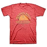Wanna Taco T-Shirt (Medium), Red Heather