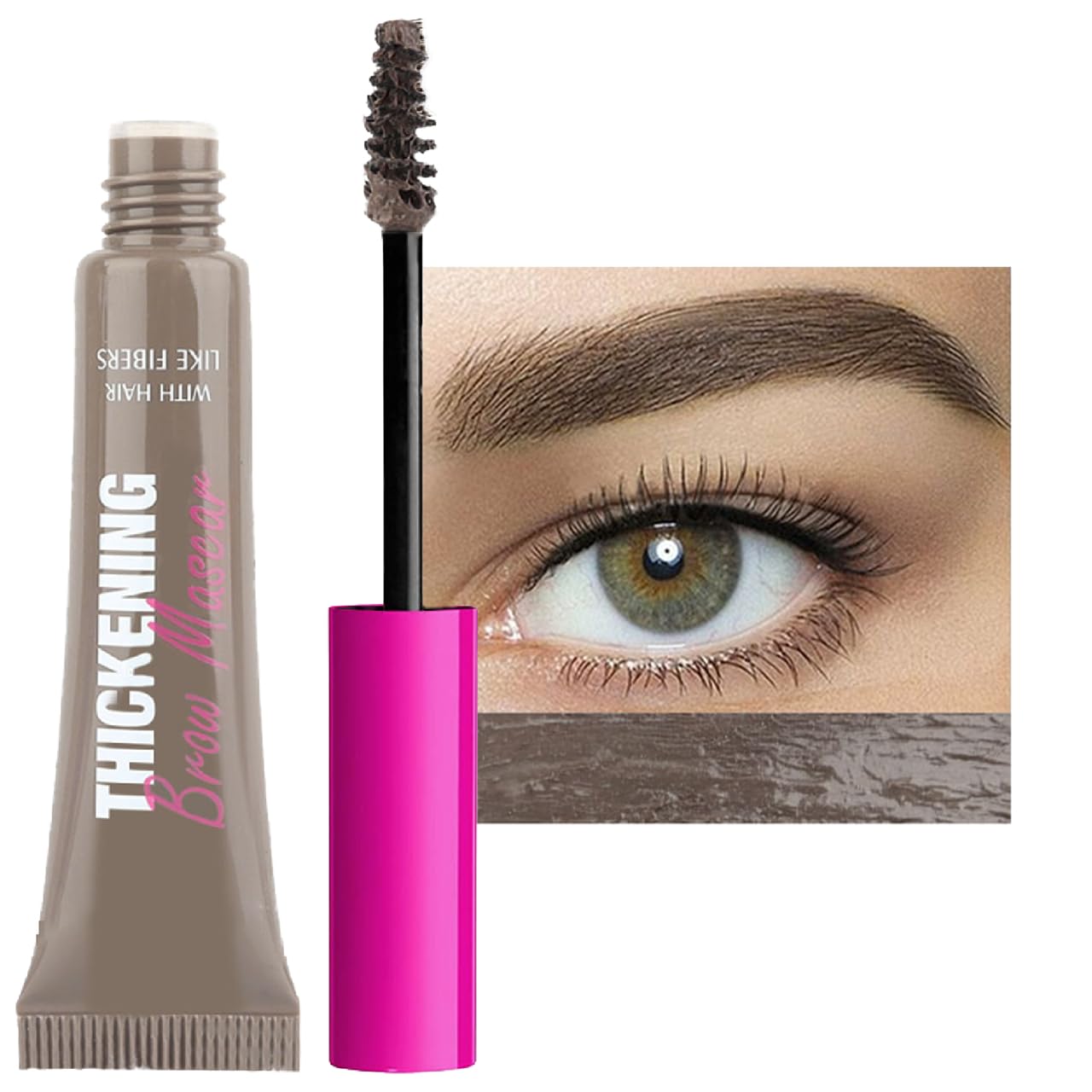 Eyebrow Gel, Brow Gel with Waterproof Formula Long-Wear, Volumizing, Buildable, Creamy Gel Formula for Brow Colour and Structure Non-Sticky, Smudge-Proof Instant Brow Styler (02#Cool Blonde)