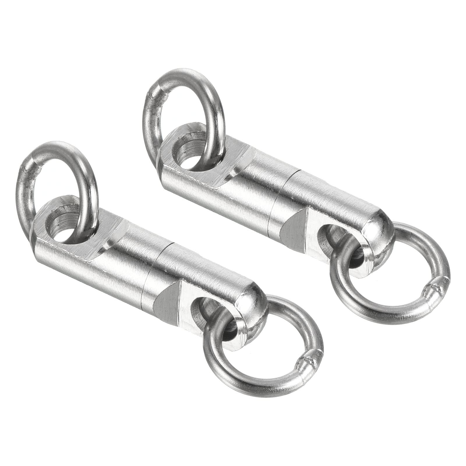 PATIKIL Fishing Heavy Swivel with Welding Ring, 5 Pack 485lb Copper Bearing Wind on Terminal Tackle, Silver