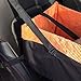 Skybox Dog Booster Seat for Cars with Seat Belt Tether, Black/Orange